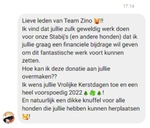 Stichting Zino donaties